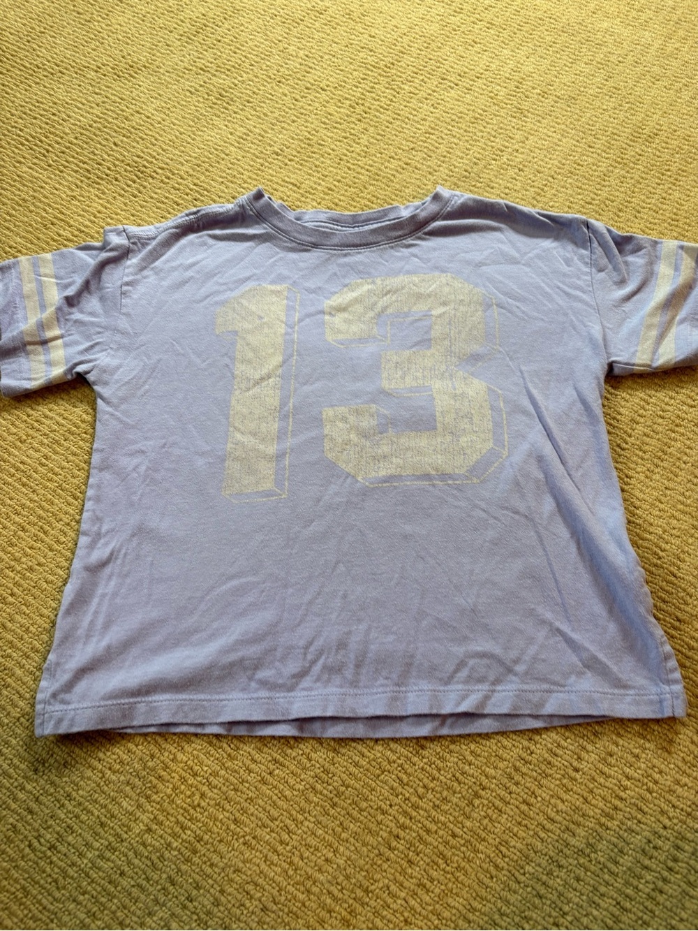 GAP Lavender Short Sleeve Tee with '13' Front Graphic